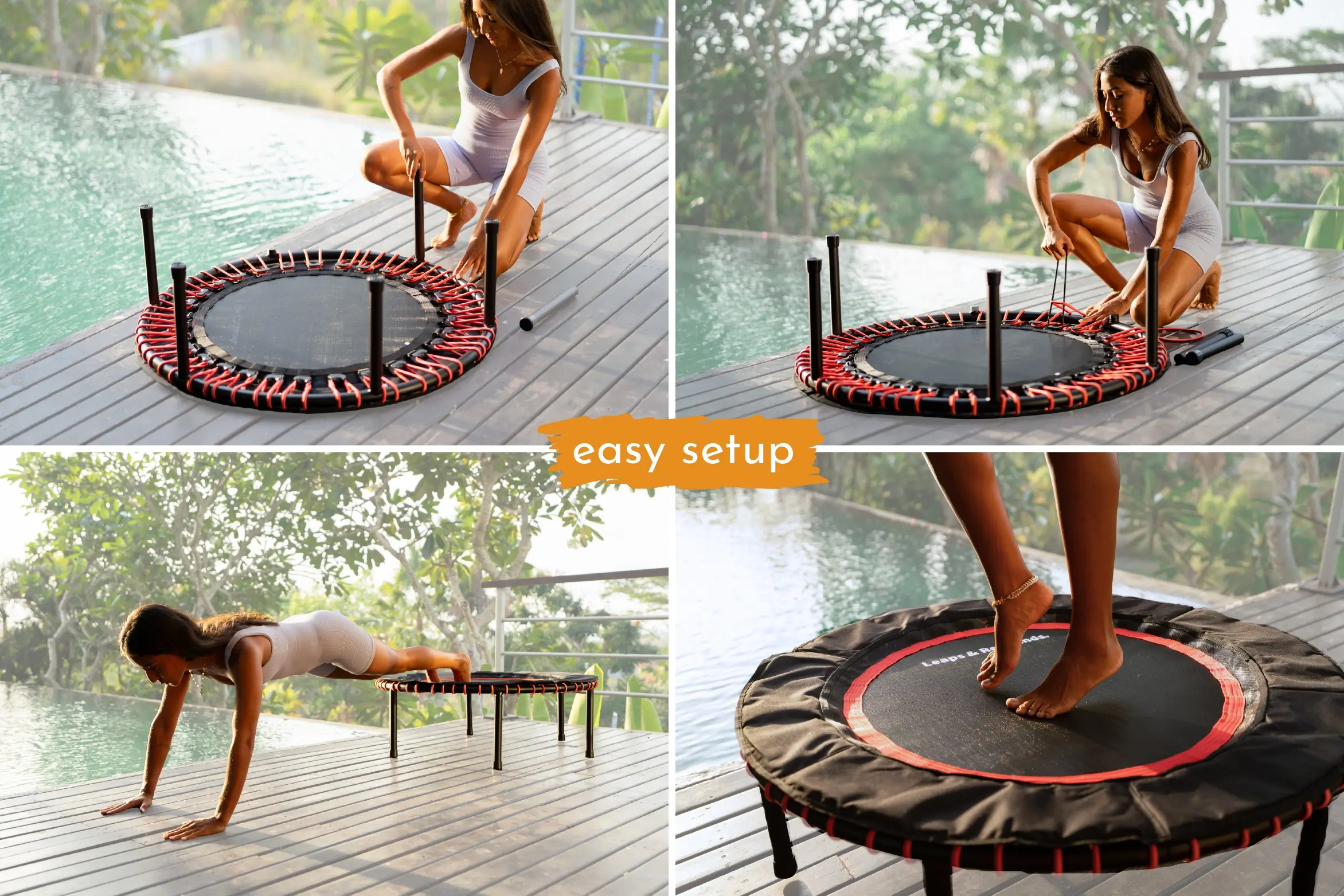 Mini Trampoline Rebounder for Adults - Fitness Trampoline - Image 4